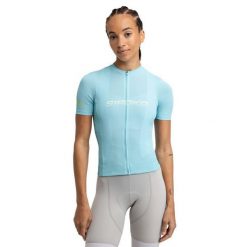 Damska koszulka rowerowa z krótkim rękawem z siateczki Kolarstwo Siroko M8 Hab. Niebieskie obuwie sportowe damskie SIROKO, bez wzorów, z tkaniny, rowerowe. Za 254.00 zł.