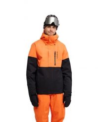 Kurtka śniegowa techniczna dla Mężczyzn TITANO 10K Pomarańczowy. Brązowe kurtki męskie Quiksilver, m, bez wzorów, z materiału, bez kaptura, snowboardowy. Za 819.99 zł.