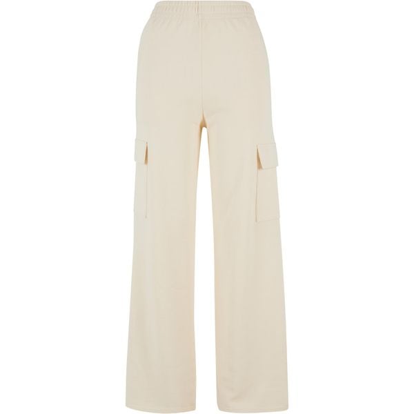 Damskie spodnie dresowe loose fit Urban Classics. Białe spodnie dresowe damskie Urban Classics, bez wzorów, z bawełny, do biegania. Za 156.00 zł.