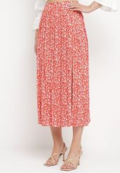 Czerwona Spódnica Midi z Wiskozy z Mocnym Rozcięciem na Boku Aliratta. Czerwone spódnice damskie Born2be, l, bez wzorów, z wiskozy, eleganckie, midi. Za 59.99 zł.