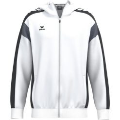 Kurtka treningowa Erima Celebrate 125 z kapturem, wielokolorowa dla juniorów. Białe kurtki sportowe damskie Erima, na jesień, bez wzorów, dziergany, z kapturem. Za 314.99 zł.