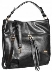 Shopperka c. szara Peterson [DH] PTN CP204428 DARK GR. Szare torebki do ręki damskie Peterson, bez wzorów, ze skóry ekologicznej, bez dodatków. Za 131.99 zł.