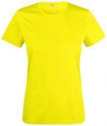Clique Basic Active-T Women koszulka damska 100% poliester. Żółte t-shirty damskie CLIQUE, l, bez wzorów, z poliesteru, bez kołnierzyka. Za 103.67 zł.