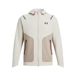 Męska kurtka dresowa Under Armour UNSTOPPABLE LC. Białe kurtki sportowe męskie Under Armour, m, bez wzorów, z dresówki, na fitness i siłownię. Za 494.90 zł.