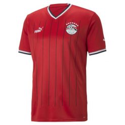 Męska replika koszulki domowej Egiptu 22/23 PUMA Tango Red White. Białe koszulki sportowe męskie Puma, m, bez wzorów, bez kołnierzyka, bez ramiączek, do piłki nożnej. W wyprzedaży za 310.50 zł.
