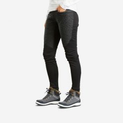 Legginsy turystyczne damskie Quechua SH500 mountain hydrofobowe. Czarne legginsy damskie QUECHUA, m, bez wzorów, z tkaniny, trekkingowe. W wyprzedaży za 149.99 zł.
