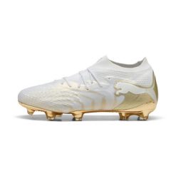 Buty piłkarskie Puma Future 9 Ultimate FG. Białe obuwie sportowe damskie Puma, bez wzorów, z materiału, do piłki nożnej. Za 689.99 zł.