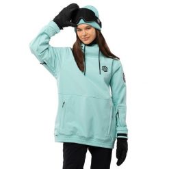 Kurtka snowboardowa damska W1-W Iceberg. Niebieskie kurtki damskie SIROKO, l, bez wzorów, z softshellu, bez kaptura. W wyprzedaży za 382.00 zł.