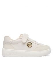 MICHAEL Michael Kors Sneakersy Jem Scotty Charm MK04021256 Kremowy. Białe buty sportowe dziewczęce MICHAEL Michael Kors, bez wzorów, ze skóry, bez zapięcia. Za 379.99 zł.