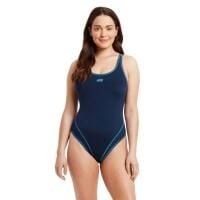 Strój Kąpielowy Zoggs Wire Masterback – Granatowy - Rozmiar 38. Niebieskie kostiumy jednoczęściowe damskie ZOGGS, s, bez wzorów, sportowe, do pływania. Za 1,075.33 zł.