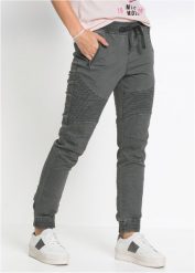 Spodnie w swobodnym stylu. Szare spodnie materiałowe damskie bonprix, bez wzorów. Za 144.99 zł.