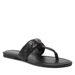 Japonki Kurt Geiger. Czarne klapki damskie Kurt Geiger, bez wzorów, bez obcasa. Za 419.99 zł.