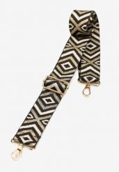 Czarny Pasek do Torebki w Geometryczny Print Sarovia. Czarne torebki do ręki damskie Renee, bez wzorów, z jeansu, eleganckie, bez dodatków. Za 24.99 zł.
