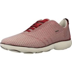 Tenisówki Geox Model D Nebula Kolor Czerwony. Czerwone trampki i tenisówki damskie Geox, bez wzorów, ze skóry, bez zapięcia. Za 298.99 zł.