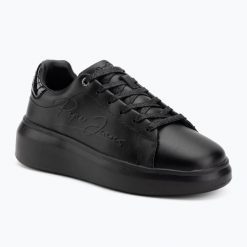 Buty damskie Pepe Jeans Yara Night. Czarne obuwie sportowe damskie Pepe Jeans, bez wzorów, z jeansu. Za 279.99 zł.