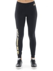 Legginsy z bawełna na co dzień na siłownię. Czarne legginsy damskie LEONE 1947 APPAREL, m, bez wzorów, z bawełny, na fitness i siłownię. Za 164.19 zł.