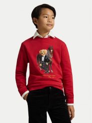 Polo Ralph Lauren Bluza 323A10261001 Czerwony Regular Fit. Czerwone bluzy dla chłopców Polo Ralph Lauren, bez wzorów, z bawełny, bez ramiączek, bez kaptura. Za 549.99 zł.
