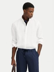 Bugatti Koszula 9550-78900C Biały Casual Fit. Białe koszule męskie Bugatti, l, bez wzorów, ze lnu, casualowe, bez kołnierzyka, bez ramiączek. Za 379.99 zł.