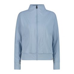 Kurtka damska z zamkiem i wysokim kołnierzem CMP. Niebieskie kurtki sportowe damskie CMP, bez wzorów, bez kaptura, trekkingowe. Za 290.50 zł.