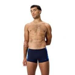 Spodenki pływackie męskie Speedo Hyperboom Splice Aquashort. Niebieskie krótkie spodenki sportowe męskie Speedo, m, bez wzorów, na fitness i siłownię. Za 161.49 zł.