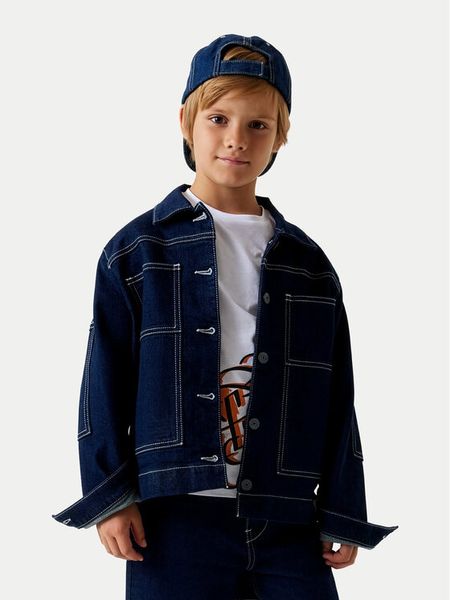 Guess Kurtka jeansowa L6GL02 D8110 Granatowy Regular Fit. Niebieskie kurtki i płaszcze dla chłopców Guess, z aplikacjami, z bawełny, bez kaptura. Za 211.99 zł.