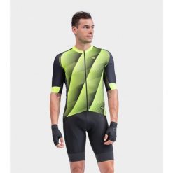 Koszulka rowerowa męska Alé Cycling PR-R Square. Czarne buty sportowe męskie ALÉ CYCLING, l, bez wzorów, bez kołnierzyka, bez ramiączek, rowerowe. W wyprzedaży za 426.99 zł.