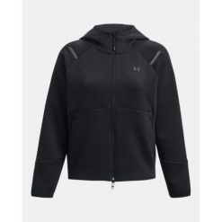 Bluza z kapturem damska Under Armour Unstoppable FZ. Czarne bluzy sportowe damskie Under Armour, xs, bez wzorów, z kapturem. Za 499.00 zł.