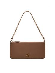 PINKO Torebka Horizontal Flat AI 24-25- PCPL 102747 A0F1 Brązowy. Brązowe torebki do ręki damskie Pinko, bez wzorów, ze skóry, wizytowe, bez dodatków. Za 679.99 zł.