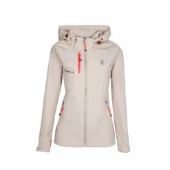 Kurtka softshell damska AULP ROSSA wodoodporna oddychająca regulowana z kapturem. Brązowe kurtki sportowe damskie Aulp, bez wzorów, z softshellu, z kapturem, trekkingowe. Za 449.99 zł.