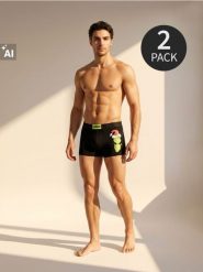 Bawełniane bokserki Grinch 2 pack - wielobarwny. Bokserki męskie Sinsay, l, bez wzorów, z bawełny. Za 29.99 zł.