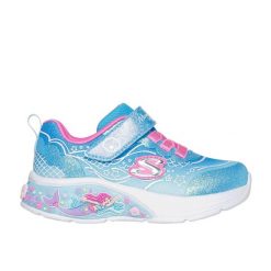 Sneakersy dla dziewczynek Skechers My Dreamers Lil Mermaid. Niebieskie buty sportowe dziewczęce Skechers, bez wzorów, bez zapięcia. Za 208.99 zł.