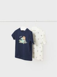 Mayoral Komplet t-shirtów 1021 Kolorowy Regular Fit. T-shirty dla chłopców Mayoral, bez wzorów, z bawełny, bez ramiączek. Za 89.99 zł.