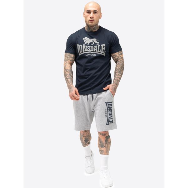 Zestaw t-shirt i szorty Lonsdale Mair. Niebieskie szorty męskie Lonsdale, m, bez wzorów, z dresówki, bez kołnierzyka. Za 215.00 zł.