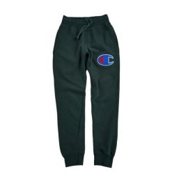 Second life - Męskie czarne spodnie do biegania - Stan bardzo dobry. Czarne spodnie sportowe męskie Champion, m, bez wzorów, z dresówki, do biegania. Za 122.63 zł.