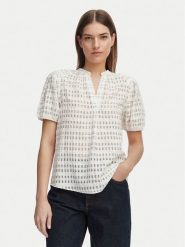 French Connection Bluzka 729F9 Biały Regular Fit. Białe bluzki damskie French Connection, m, bez wzorów, z syntetyku, bez kołnierzyka, bez ramiączek. Za 379.99 zł.