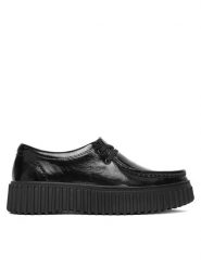 Clarks Półbuty Torhill Bee 26179111 Czarny. Czarne półbuty damskie Clarks, bez wzorów, z lakierowanej skóry, bez obcasa, na płaskiej podeszwie, bez zapięcia. Za 529.99 zł.