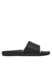 Calvin Klein Jeans Klapki Slide Rubber Neoprene Text YM0YM01234 Czarny. Czarne klapki męskie Calvin Klein Jeans, z jeansu. Za 219.99 zł.