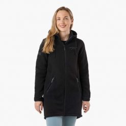 Bluza polarowa turystyka damska Swedemount Nordkap Pile Coat wodoodporna. Czarne bluzy damskie SWEDEMOUNT, bez wzorów, z polaru, bez kaptura, trekkingowe. Za 372.00 zł.
