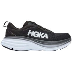 Hoka One One Bondi 8 Black White. Czarne buty sportowe męskie HOKA, z meshu, bez zapięcia, na fitness i siłownię. Za 990.85 zł.