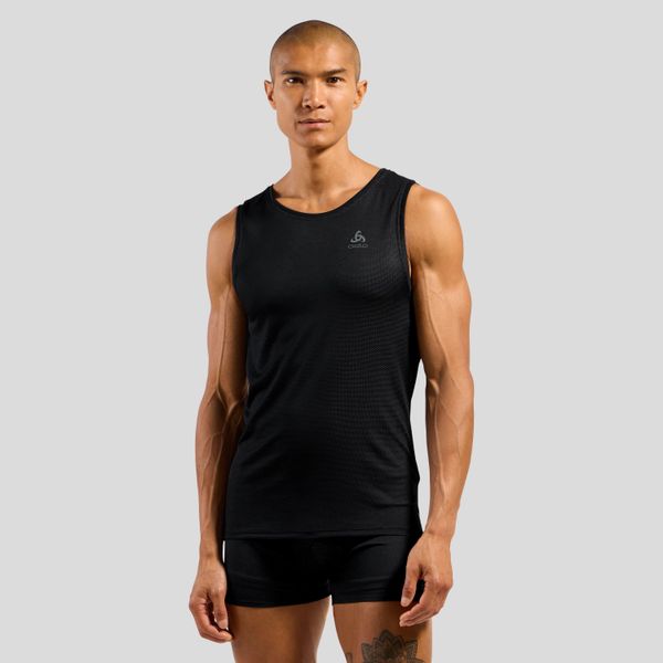 Koszulka techniczna męska Odlo ACTIVE F-DRY Light. Czarne koszulki sportowe męskie Odlo, na lato, m, bez wzorów, z materiału, bez kołnierzyka, bez ramiączek, do jazdy konnej. Za 143.49 zł.