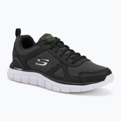 Buty męskie SKECHERS Track Bucolo. Czarne buty sportowe męskie Skechers, bez zapięcia. Za 219.99 zł.