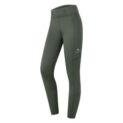 Dziewczęce legginsy jeździeckie z pełną przyczepnością ELT Ella. Zielone legginsy dla dziewczynek ELT, bez wzorów. W wyprzedaży za 230.00 zł.