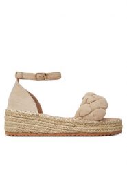 DeeZee Espadryle LE601-59 Beżowy. Brązowe sandały damskie DeeZee, bez wzorów, z materiału, bez obcasa, bez zapięcia. Za 139.99 zł.