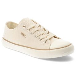 Trampki damskie Big Star, tekstylna cholewka sznurowany fason klasyczna gumowa podeszwa okrągły nosek minimalistyczny design, beżowe, TT274773. Brązowe trampki i tenisówki damskie Big Star, bez wzorów, z gumy, klasyczne, bez zapięcia. Za 129.00 zł.
