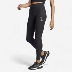 Legginsy fitness damskie Adidas. Czarne legginsy sportowe damskie Adidas, s, bez wzorów, z bawełny, długie, na fitness i siłownię. Za 139.99 zł.