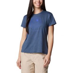 Koszulka trekkingowa damska Columbia Sloan Ridge Graphic. Niebieskie koszulki sportowe damskie Columbia, xs, bez wzorów, bez kołnierzyka, bez ramiączek, trekkingowe. Za 129.99 zł.