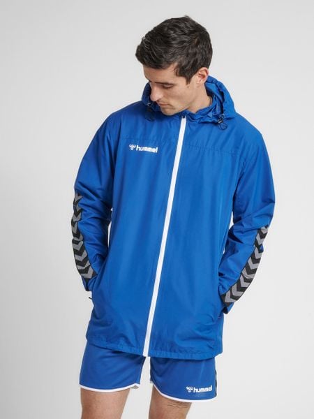 Kurtka Hummel Authenctic All-Weather. Niebieskie kurtki męskie Hummel, m, bez wzorów, z poliesteru, eleganckie, bez kaptura. Za 233.60 zł.