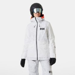 Damska kurtka narciarska Helly Hansen Powchaser 2.0. Szare kurtki sportowe damskie Helly Hansen, na zimę, bez wzorów, bez kaptura, narciarskie, primaloft. Za 1,344.00 zł.