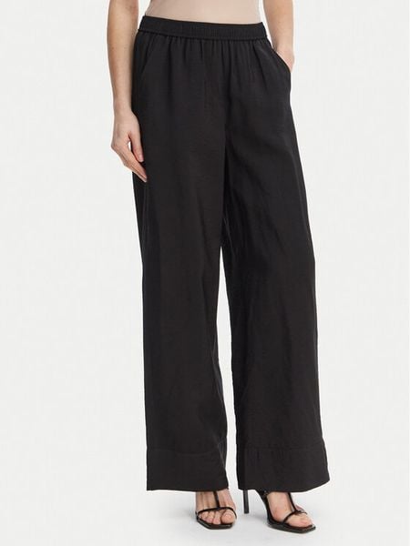Marella Spodnie materiałowe Eremi 2613131154 Czarny Regular Fit. Czarne spodnie materiałowe damskie Marella, bez wzorów, z materiału. Za 525.99 zł.