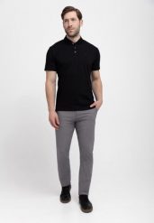 Bawełniane chinosy, Regular Fit, R-LORN. Szare eleganckie spodnie męskie Volcano, m, bez wzorów, z bawełny. Za 169.99 zł.